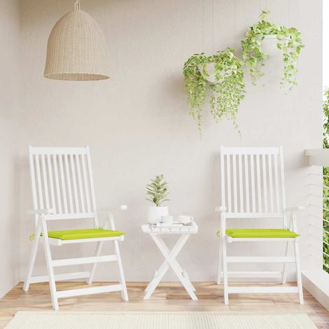 Cojines de silla de jardín 2 uds tela Oxford verde 50x50x4 cm vidaXL (1/5)
