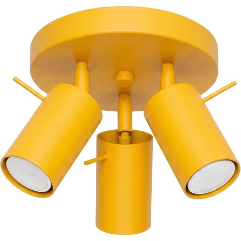Deckenleuchten RING gelb 3xGU10 25.7cm Stahl Sollux (1/5)