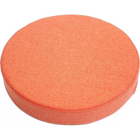 Coussin chaise rond orange 35x35x5cm, usage maison/bureau/jardin/salon