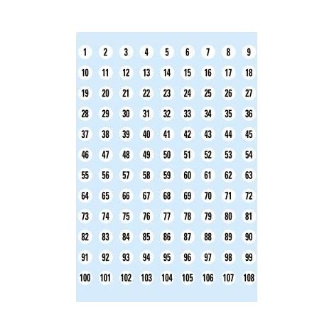 HERMA Zahlen 4128 8mm 1-540 Papier ws sw 540 St./Pack.