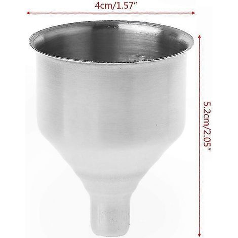 Entonnoir inoxydable 304 pour remplissage de petites bouteilles, flacons et gourdes, adapté aux épices et liquides en cuisine, outil de transfert précis et durable, modèle universel. (1/5)