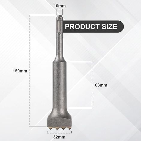 Boucharde SDS Plus, Burin SDS Plus 16 Dents, Boucharde sds plus, Boucharde a Pierre pour Dalles de Ciment/Ponts/Murs/Ciseaux de Sol