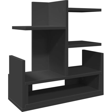 Mobiletto portaoggetti per ufficio 49 x 20 x 525 cm in legno ingegnerizzato Nero 020043574