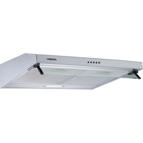VIESTA VDU6080SR subestructura - campana extractora 60cm  - instalación campana de pared y LED - función escape y recirculación - acero inoxidable