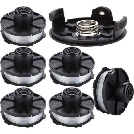 Bobine Fil Coupe-Bordure Compatible Makita DUR181 DUR141 DUR180Z Nylon 1.6mm 8.3m Lot de 6 Recharge Robuste ABS