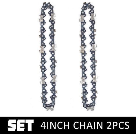 2 Pcs 4 Pouces Tronçonneuse ÉLectrique Sans Fil Chaîne De Scie Pour La Coupe Du Bois Branches D'arbres ÉLagage Cour Jardinage (4 pouces) (1/5)