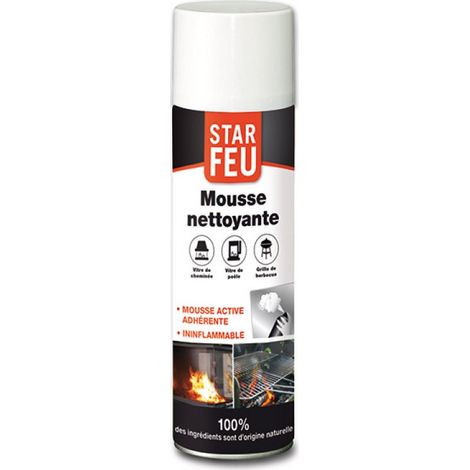 Espuma en aerosol limpiadora para ventanas de chimenea - Starfeu