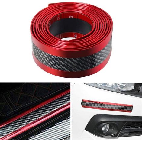 Bandes de protection universelles pour seuils de porte, autocollants pour SUV, camions, protection d'entrée de porte, 5 x 300 cm, rouge (1/3)