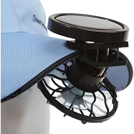 Mini ventilateur portable Solaire avec clips de fixation pour Casquette