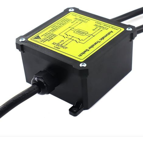 Commutateur de transfert automatique 120 V CA 15 A, commutateur de transfert pour générateur, commutateur de transfert automatique ATS (1/4)