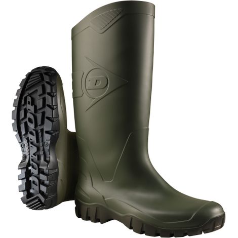 Bottes de travail Dunlop vert pointure 42 en pvc sans bout e'tanche pour le loisir