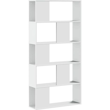 Maison Exclusive - Libreria 5 Ripiani Bianca 80,5x23,5x162,5cm Legno Multistrato