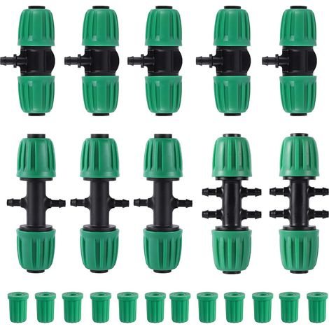 Kit Tuyau Irrigation 1/2 Pouce, Raccords Barbelés Anti-Chute, Pour Système Goutte À Goutte Jardin (1/5)