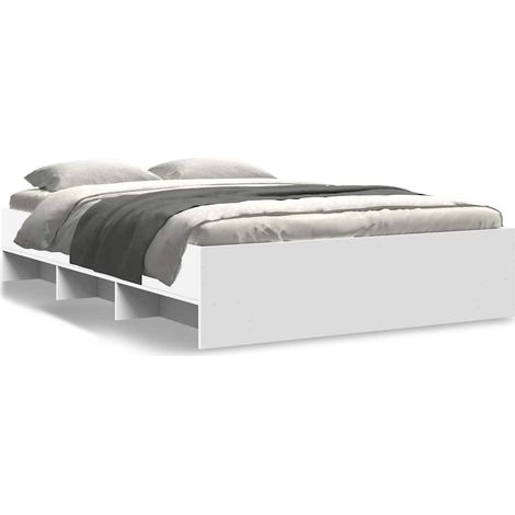 Maison Exclusive - Estructura de cama madera de ingeniería blanca (1/5)