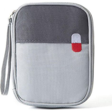 Reiseapotheke Tasche, Erste Hilfe Set leer, wasserdicht, doppellagig, kompakt