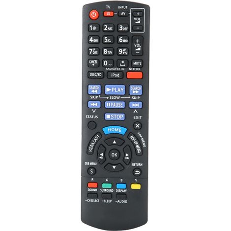 Schwarze Universal-Ersatzfernbedienung für LCD-Fernseher, Videorecorder und DVD-Player – N2QAYB000629 (1/5)