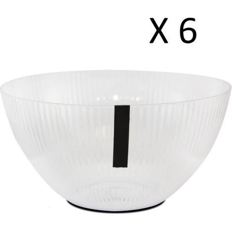 Lot de 6 saladier, bol de service - Diamètre 25.5 x Hauteur 13 cm -JUANIO (1/3)