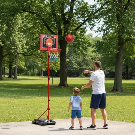 Trintion 2-in-1 Portable Basketball Hoop for Kids & Adults, Indoor & Outdoor Basketball Goal Set with 3 Mini Balls, Adjustable Height Toy for Boys Girls (1/5)