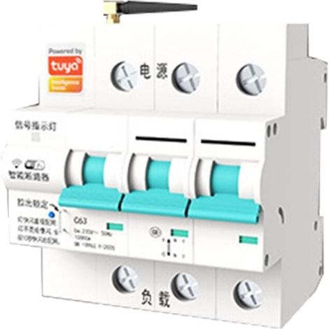 Interruttore automatico ritardato Tuya Smart WiFi 63 A 3P (1/4)