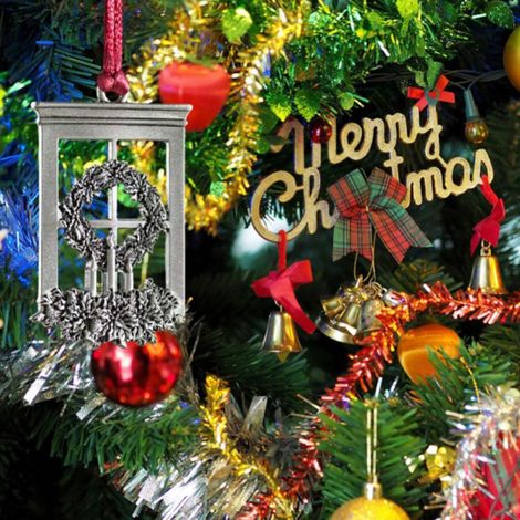 Ange décoratif en étain pur pour sapin de Noël, pendentif en sachet (1 pièce) (1/5)