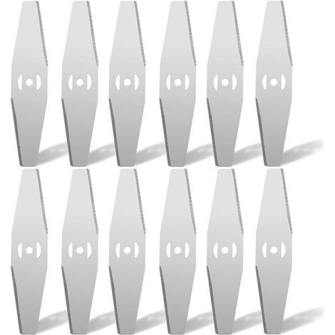 Lame de Rechange en métal pour débroussailleuse sans Fil. Contient Que 12 Lames Accessoire pour Coupe-Bordure de Jardin (1/4)