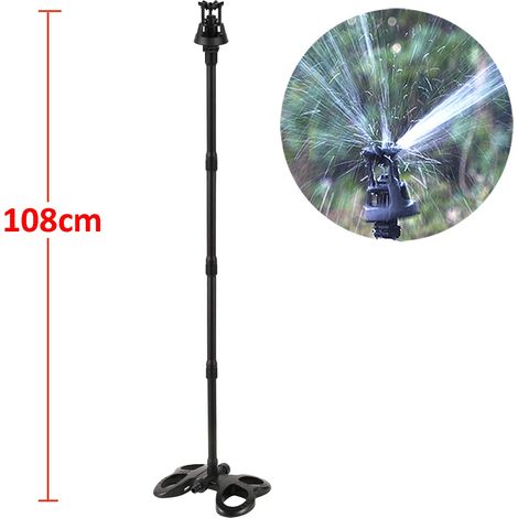 (Kit d'arrosage de 108 cm) Arroseur oscillant pour jardin avec support d'extension, buse rotative à filetage mâle 1/2" pour exploitation agricole, verger, parc, pelouse et aménagement paysager (1/5)