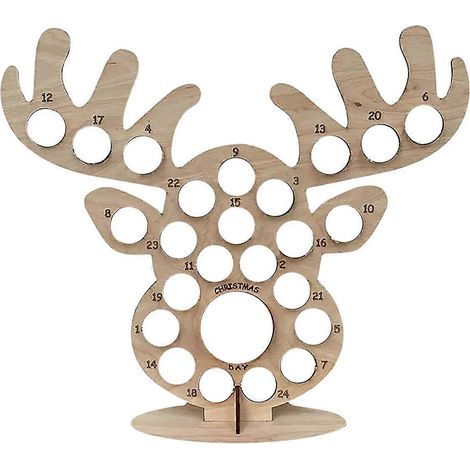 Calendrier de l'Avent en bois, compte à rebours de Noël, sapin de Noël B (1/5)