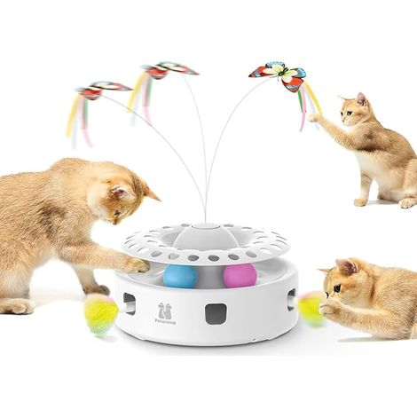 Cat Toy 3 in 1 Feather Butterfly Balls (1/5)