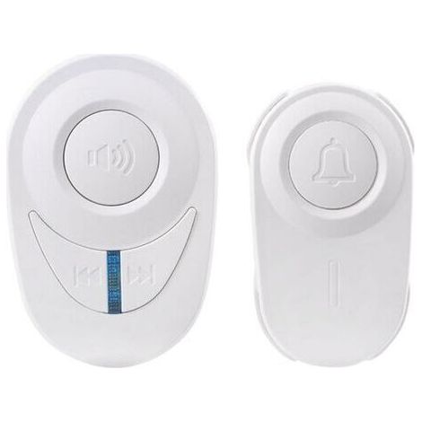 Sonnette sans fil, port������e 150 m, ������tanche, blanche