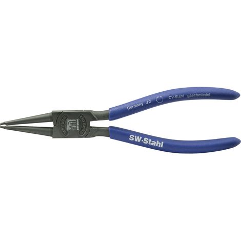 SW-Stahl 41401L Sicherungsringzange 175 mm, gerade, innen I Sprengringzange für Innensicherungsringe nach DIN-Norm 5256 I Montagezange mit Tauchbeschichtung