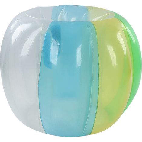 Bulle de choc gonflable pliable portable 90x75cm pour jeux de fête Bleu Jaune Vert (1/5)