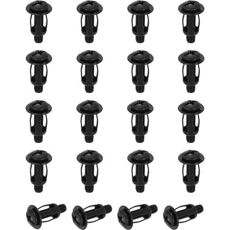 20Pcs Expansion Dowels M6x28mm Molly Bolt Hollow Drive Black (1/5)