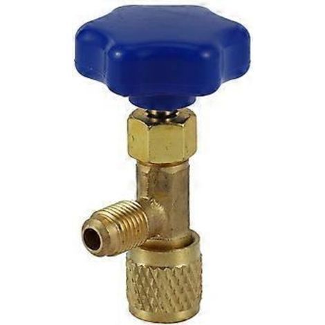 Lot de 3 Robinet Distributeur Basse Pression - Raccord SAE 1/4 Pouces - Compatible R22 R134a R410A - Outil Frigorifique (1/5)