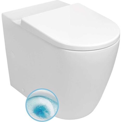 Sapho - Vaso WC combinato Turku, Vortex Rimless, scarico vario, bianco PC104-111 (1/4)