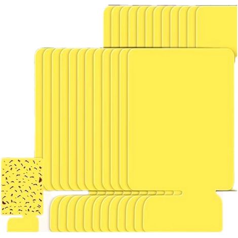 Kit de recharge de piège à mouches d'intérieur de 24 pièces avec cartes adhésives (piège à mouches non inclus), panneau adhésif contre les insectes, piège à insectes, protège les plantes de jardin. (1/5)