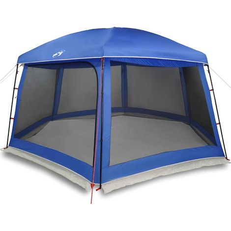 Tente de piscine moustiquaire amovible parois maille bleu azur