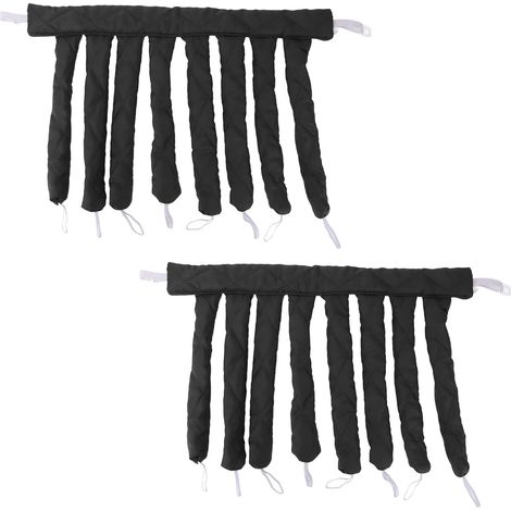 Ensemble de Rouleaux pour un Coiffage sans Effort-2 Pièces Bandeau de Tige de Friser pour les Types de Cheveux, Doux et (BLACK) (1/5)