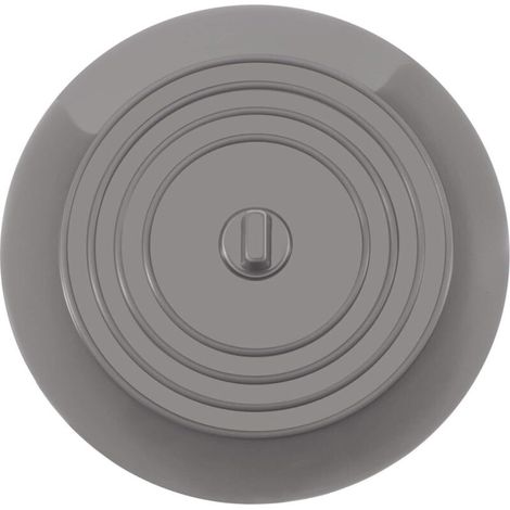 Bouchon en silicone pour baignoire et évier, 15,3 cm de diamètre, gris, pour cuisines, salles de bain et buanderies, 1 pièce (1/5)