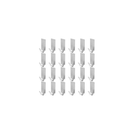 - 24 ganci adesivi, ganci in acciaio inox, ganci autoadesivi, ganci adesivi da parete, portasciugamani in acciaio inox, per cucina, bagno, balcone - Crezuo (1/4)