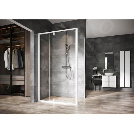 Ravak Nexty - Paroi latérale fixe 1000 mm, blanc/verre clair 90OA0100Z1 (1/2)