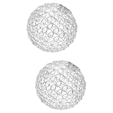 CSPARKV 10x10cm 2St Schmiedeeisen Lampenschirm Nachttisch Lampenschirm Kronleuchter Lampenschirm Kugel Lampenabdeckung Eisenkugel Schreibtischlampe Zubehör Kugelförmige Wandleuchte