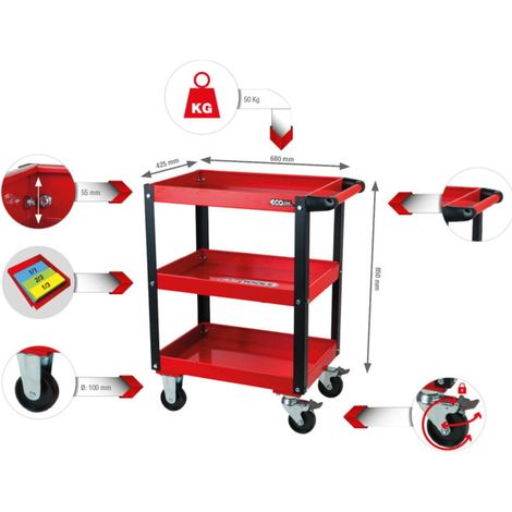 KS Tools ECOline Charriot d'atelier, 850x680x425mm
