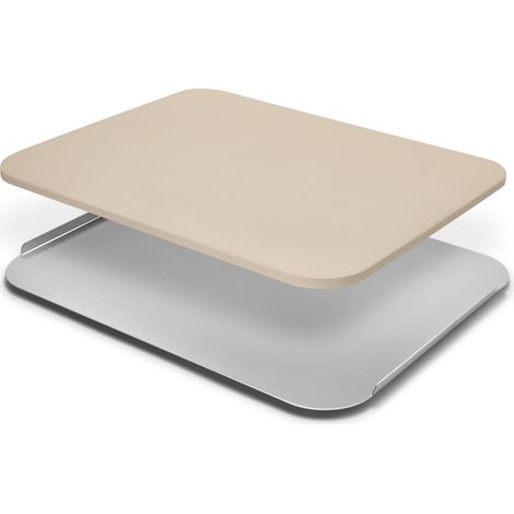 Taino – Pierre à pizza en cordiérite 38 x 30,5 cm – Plateau de service en aluminium – Pour gril et four – Base croustillante