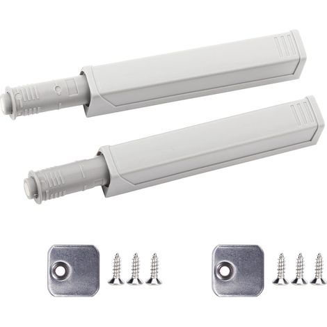 Loquet de Porte à Pousser pour Ouvrir, Loquet Tactile Magnétique, Tampon D'amortissement pour Armoire de Cuisine, Tiroir D'Armoire, Armoire, 2 Paquets (1/5)