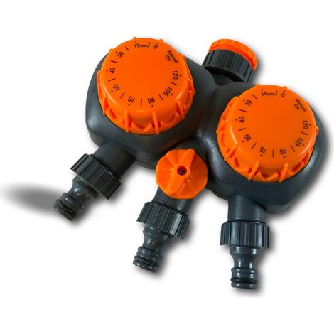 Minuteur mécanique programmable arrosage 3 sorties Version double 0 à 120 mn - Quantité x 1 - Minuteur 3 sorties (1/5)