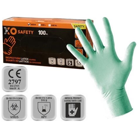 Gants jetables en latex taille S – paquet de 100 pièces – Brixo