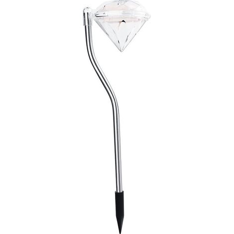 CREA 4 X lampes solaires LED de jardin à couleur changeante lampes solaires en diamant pour jardin, Patio, cour, parterre de fleurs, fêtes (1/4)