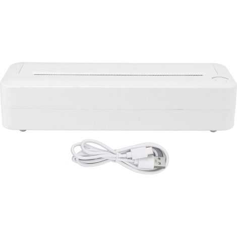 Ortviai Imprimante Thermique Portable Sans Encre A4 Bluetooth, Blanc, Batterie Intégrée 1800 mAh