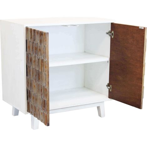 MATRIX - madia a due ante con decoro in legno (1/4)