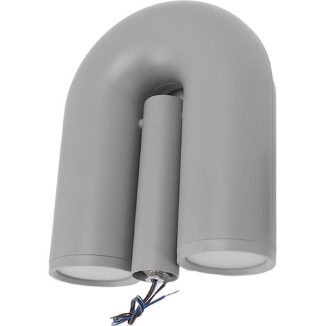 Applique murale en forme de U, en fer ABS, style nordique moderne, lumière chaude, décorative, lanterne murale en forme de U pour couloir d'hôtel, 85 à 265 V, gris (1/5)
